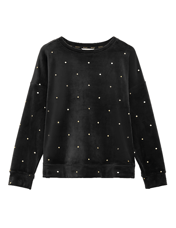 Flexifit™ Velour Foil Spot Lounge Top