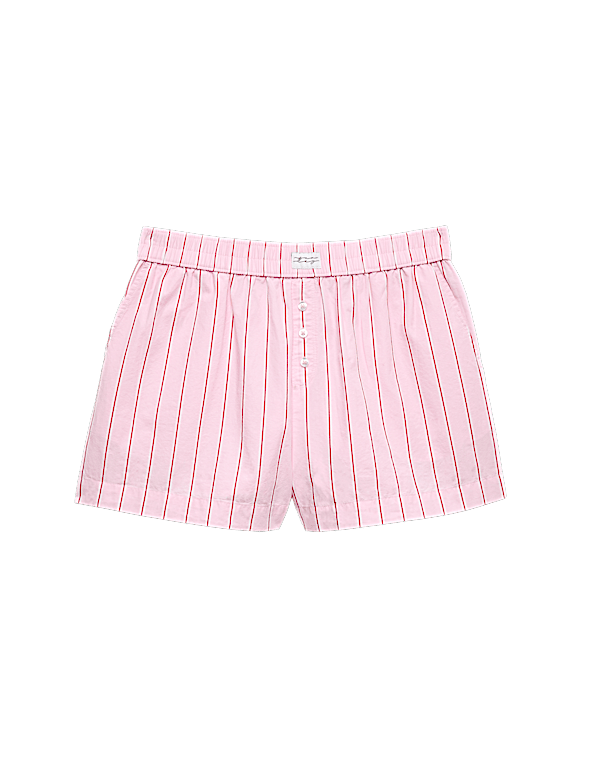 Pure Cotton Striped Pyjama Shorts