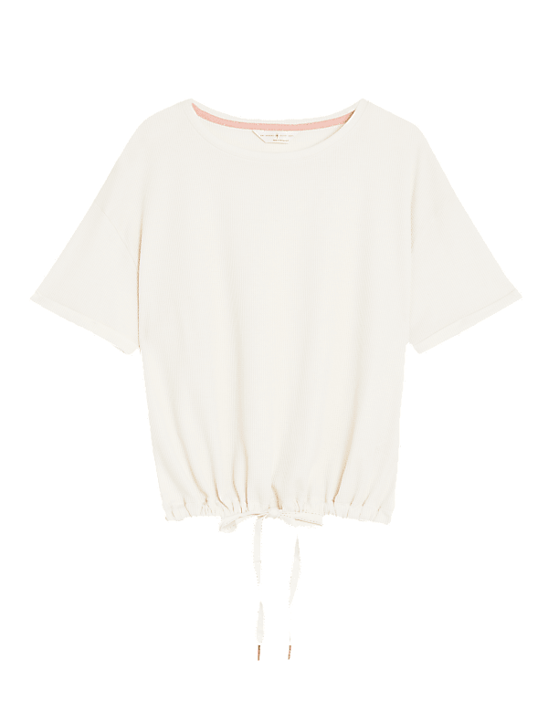 Cotton Blend Waffle Pyjama Top