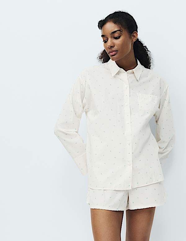 Pure Cotton Floral Pyjama Shorts - KG