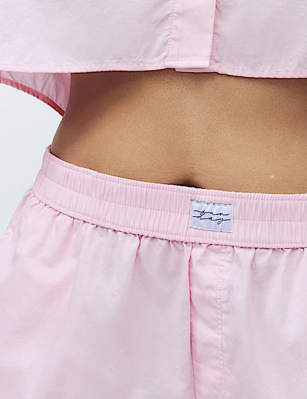 מכנסי פיג'מה קצרים מכותנה טהורה - IL