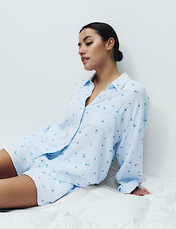 Cool Comfort&trade; Muslin Printed Shorts - FR