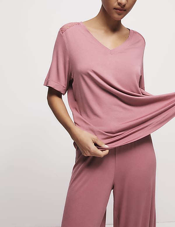 Body Soft™ Lace Detail Pyjama Top