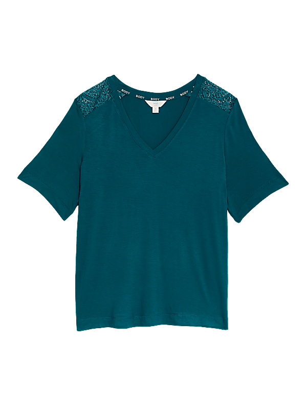 Body Soft™ Lace Detail Pyjama Top