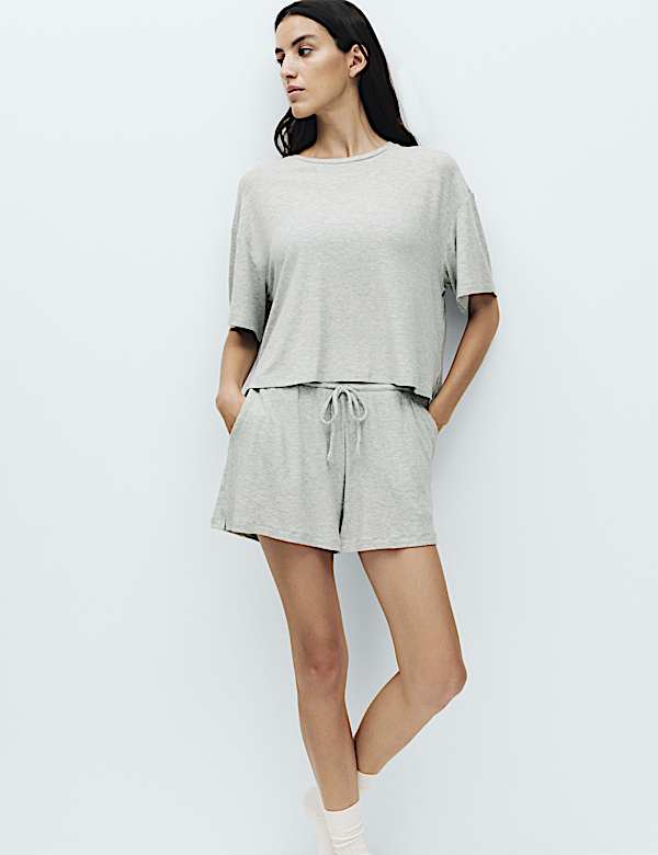 Modal Rich Ribbed Shorts