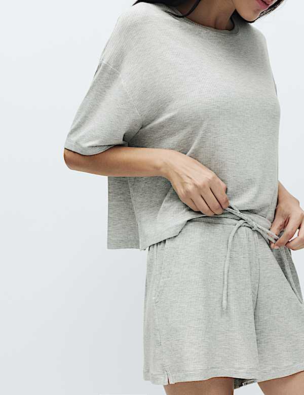 Short de pyjama en modal c&ocirc;tel&eacute; - CA