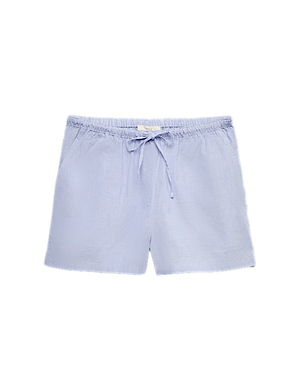 Pure Cotton Woven Striped Pyjama Shorts