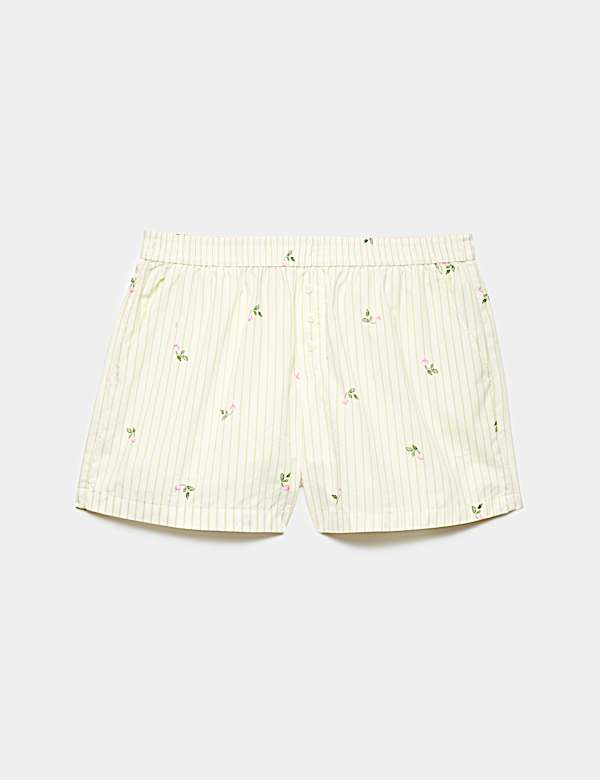 Pure Cotton Radish Printed Pyjama Shorts - JE