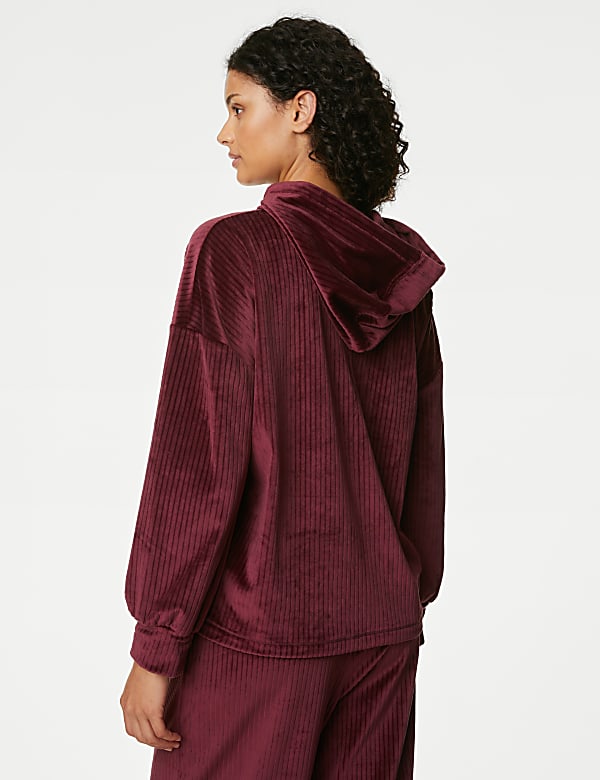 Hoodie Santai Berusuk Velour Flexifit™ - ID