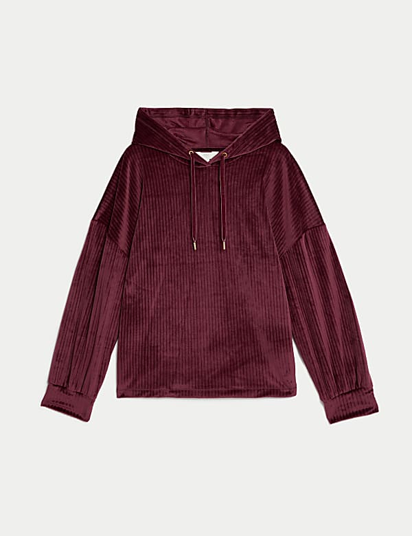 Hoodie Santai Berusuk Velour Flexifit™ - ID