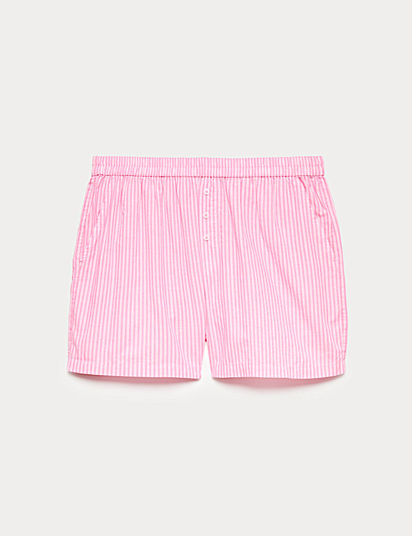Pure Cotton Striped Pyjama Shorts