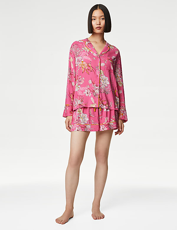 Floral Revere Collar Pyjama Top