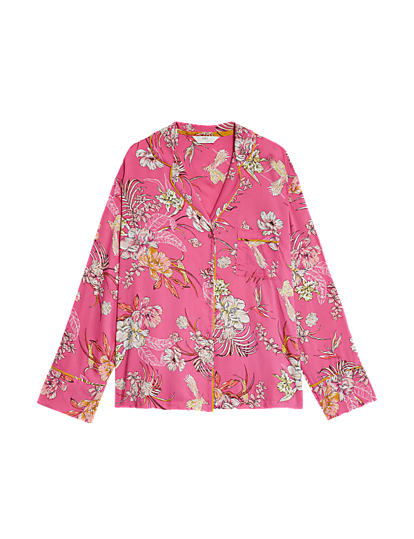 Floral Revere Collar Pyjama Top