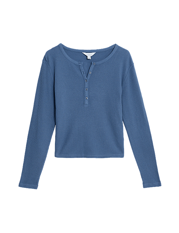 Cotton Rich Waffle Pyjama Top