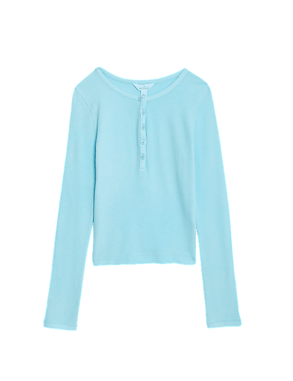 Cotton Rich Waffle Pyjama Top