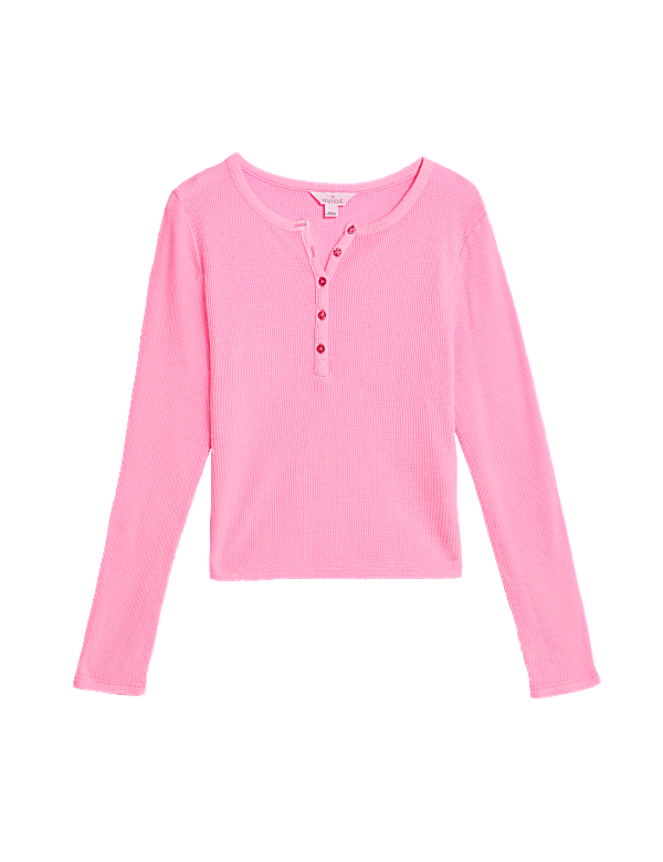 Cotton Rich Waffle Pyjama Top