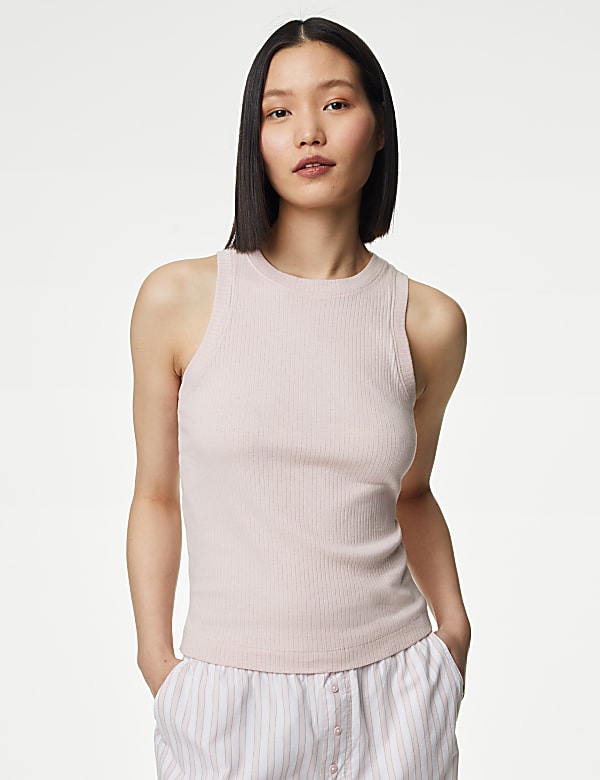 2pk Cotton Modal Ribbed Vests
