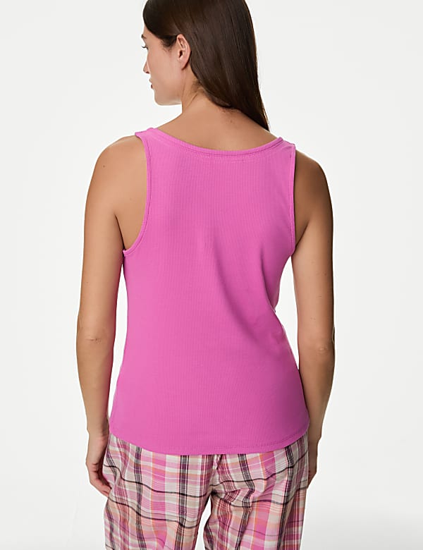 Cotton Rich Ribbed Pyjama Top