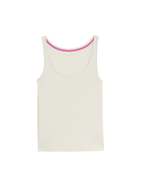 Cotton Rich Ribbed Pyjama Top