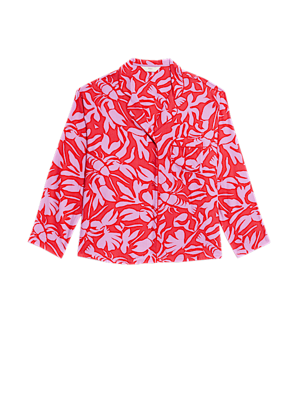 Cotton Blend Lobster Print Pyjama Top