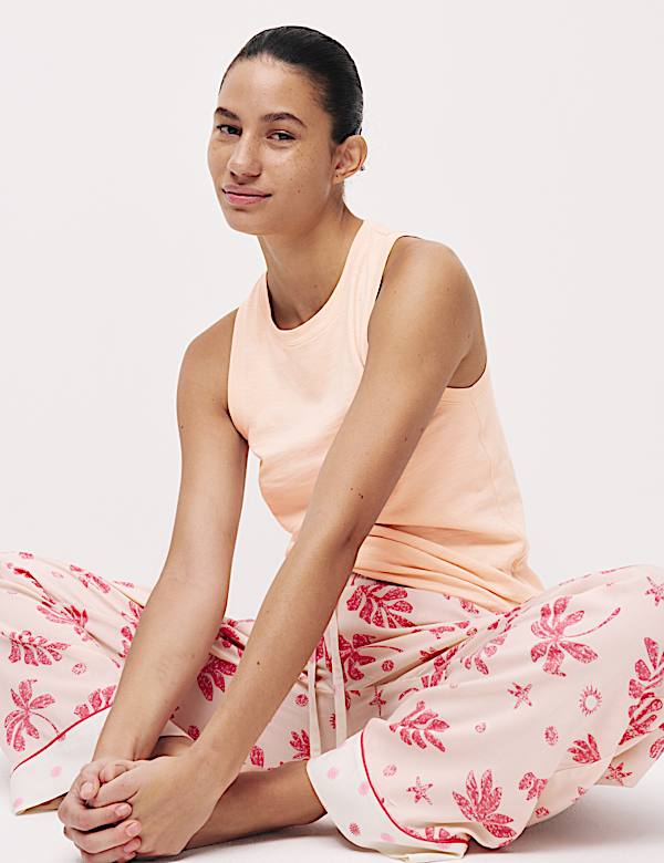 Schlafanzug-Trägeroberteil aus reiner Baumwolle mit Cool Comfort™ Technologie - DE