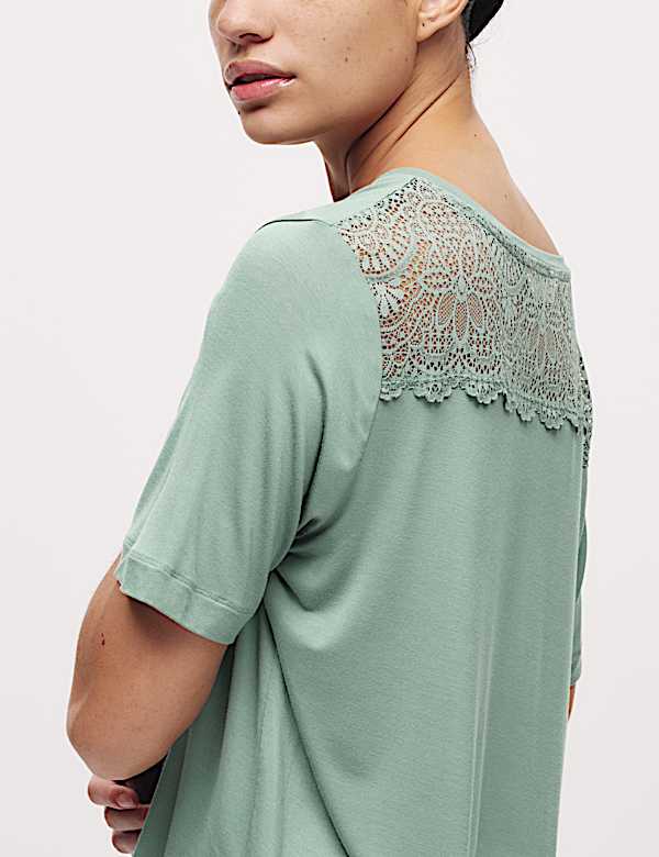 Lace Detail Pyjama Top - CA