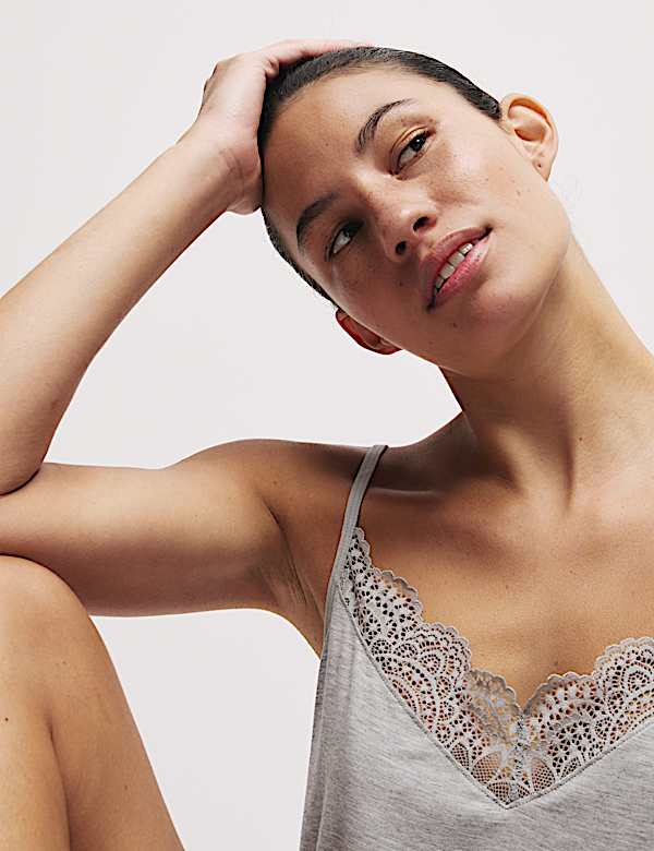 Lace Detail Cami Pyjama Top - VN