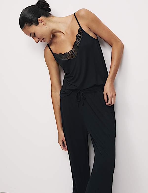 Lace Detail Cami Pyjama Top - TW