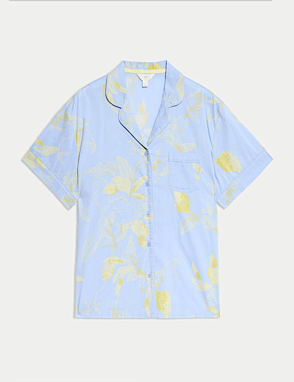 Bedrucktes Schlafanzugoberteil aus reiner Baumwolle - DE