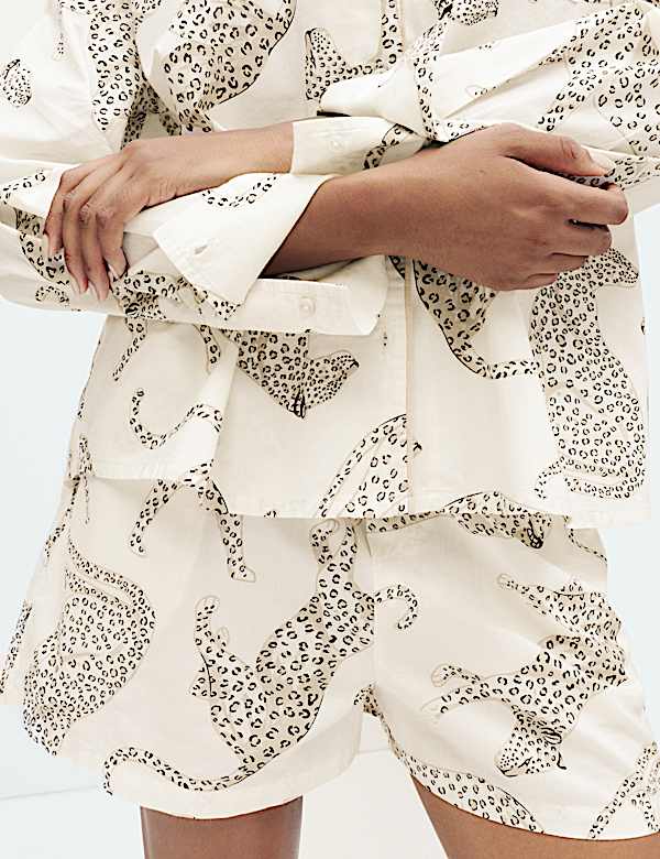 Pure Cotton Animal Print Pyjama Top