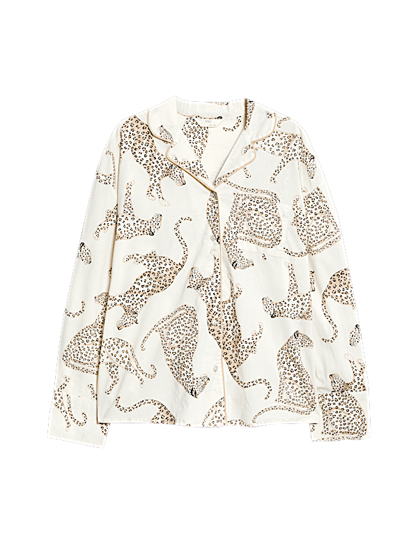 Pure Cotton Animal Print Pyjama Top