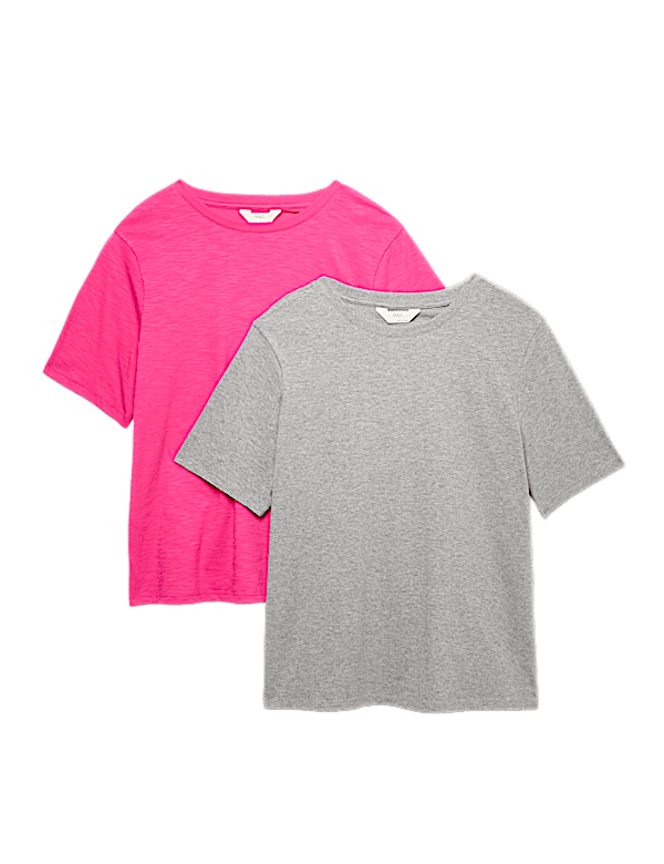 2pk Cotton Rich Pyjama Tops