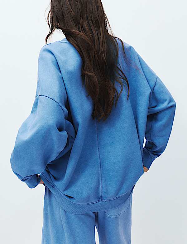 Cotton Rich Brushback Lounge Sweatshirt - RO