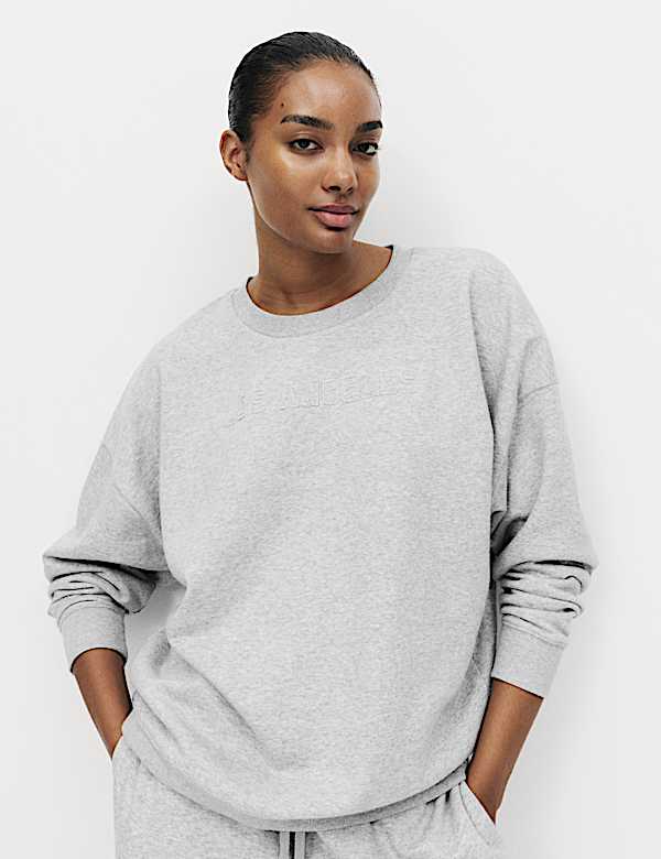 Cotton Rich Brushback Lounge Sweatshirt - RO