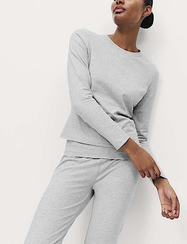 Cotton Rich Long Sleeve Pyjama Top - GR