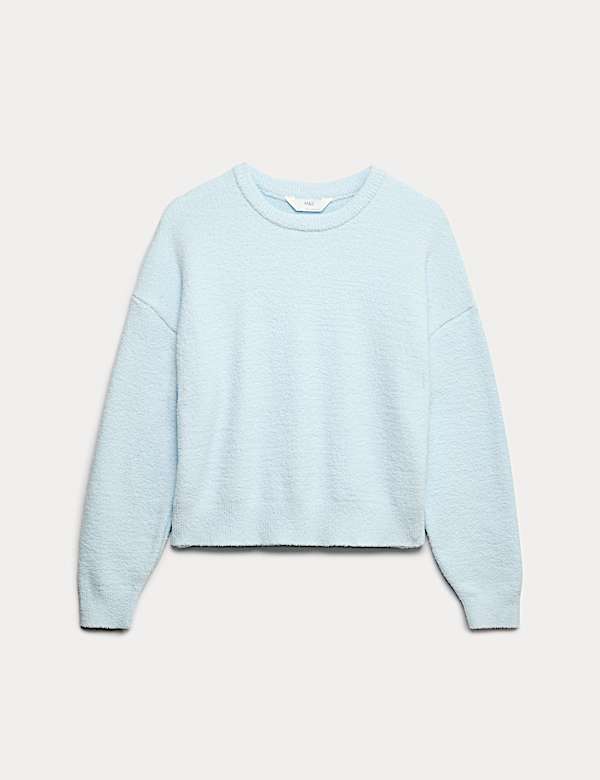 Sudadera abrigada informal de punto de bouclé - US