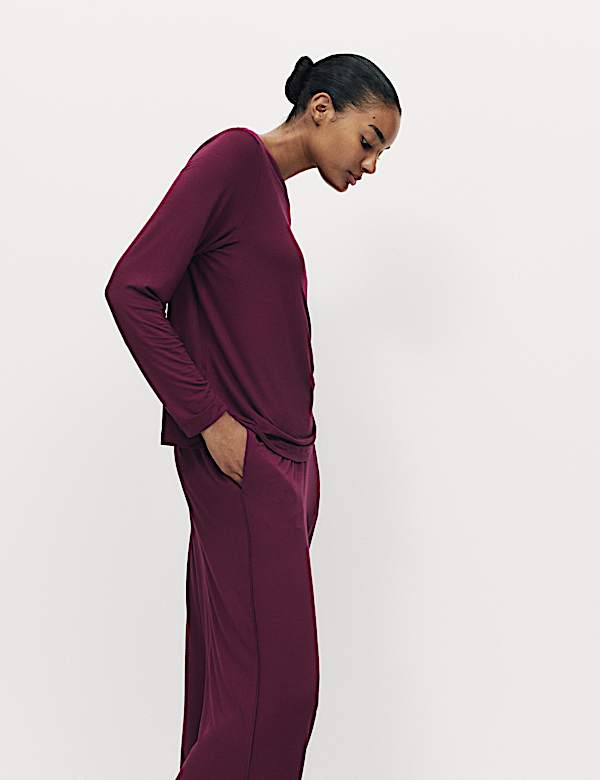 Pocket Detail Long Sleeve Pyjama Top - JE