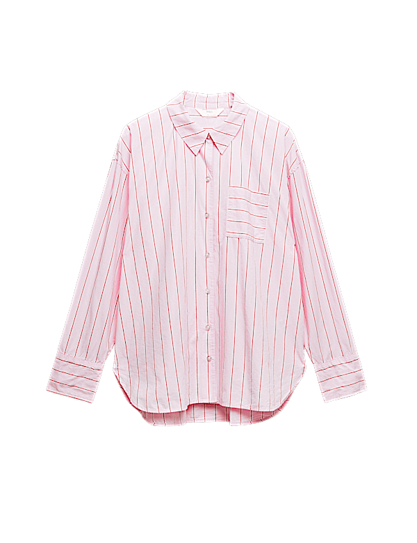 Pure Cotton Poplin Striped Pyjama Top