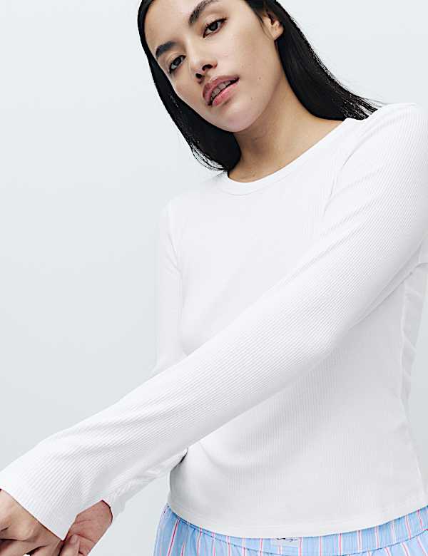 Cool Comfort&trade; Cotton Modal Rib Pyjama Top - SE