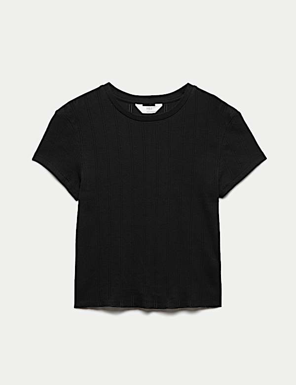 Pure Cotton Pointelle Pyjama Top - KG