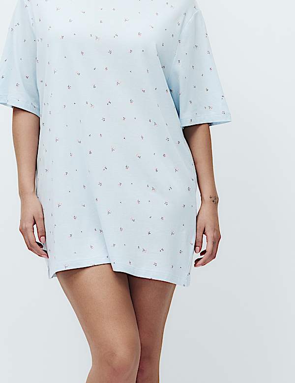 Cotton Modal Printed Relaxed Nightdress