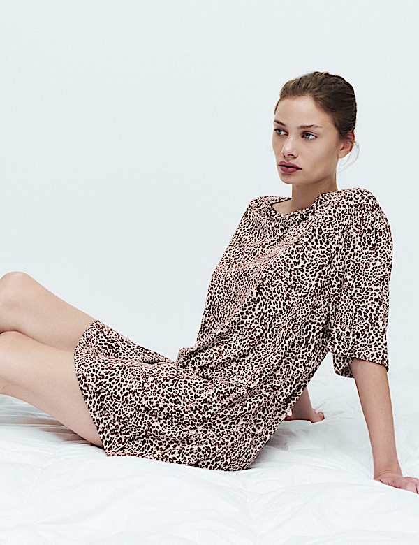Cotton Modal Printed Relaxed Nightdress