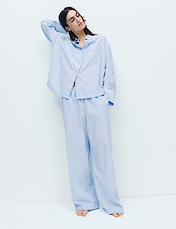 Pure Cotton Chambray Lounge Shirt - JO