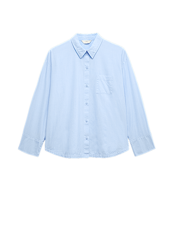 Pure Cotton Chambray Lounge Shirt