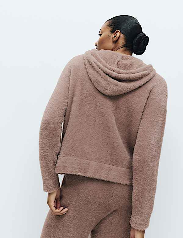 Sweat confortable &agrave; capuche en maille plume - CH