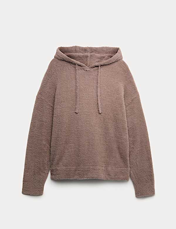 Sweat confortable &agrave; capuche en maille plume - CH