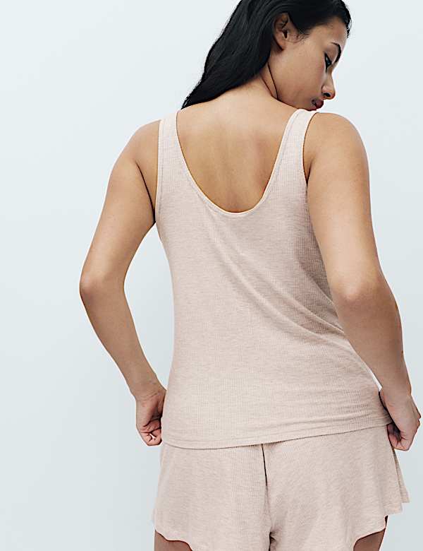 Modal Rich Ribbed Cami Pyjama Top