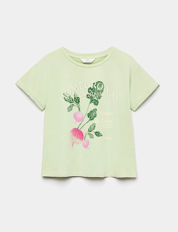 Jersey Washed Graphic Pyjama Top - JE