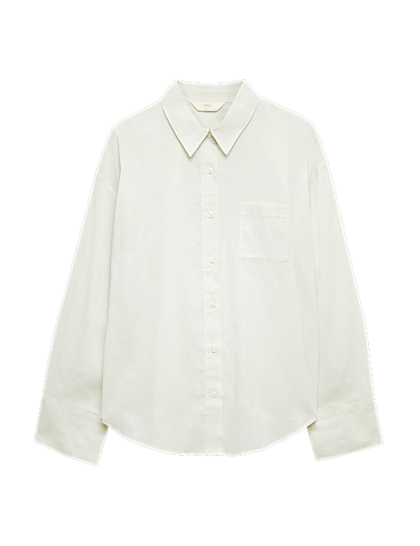 Pure Cotton Striped Collared Pyjama Shirt