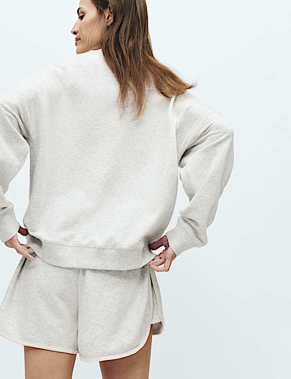 Cotton Rich Embroidered Loopback Sweatshirt - BN